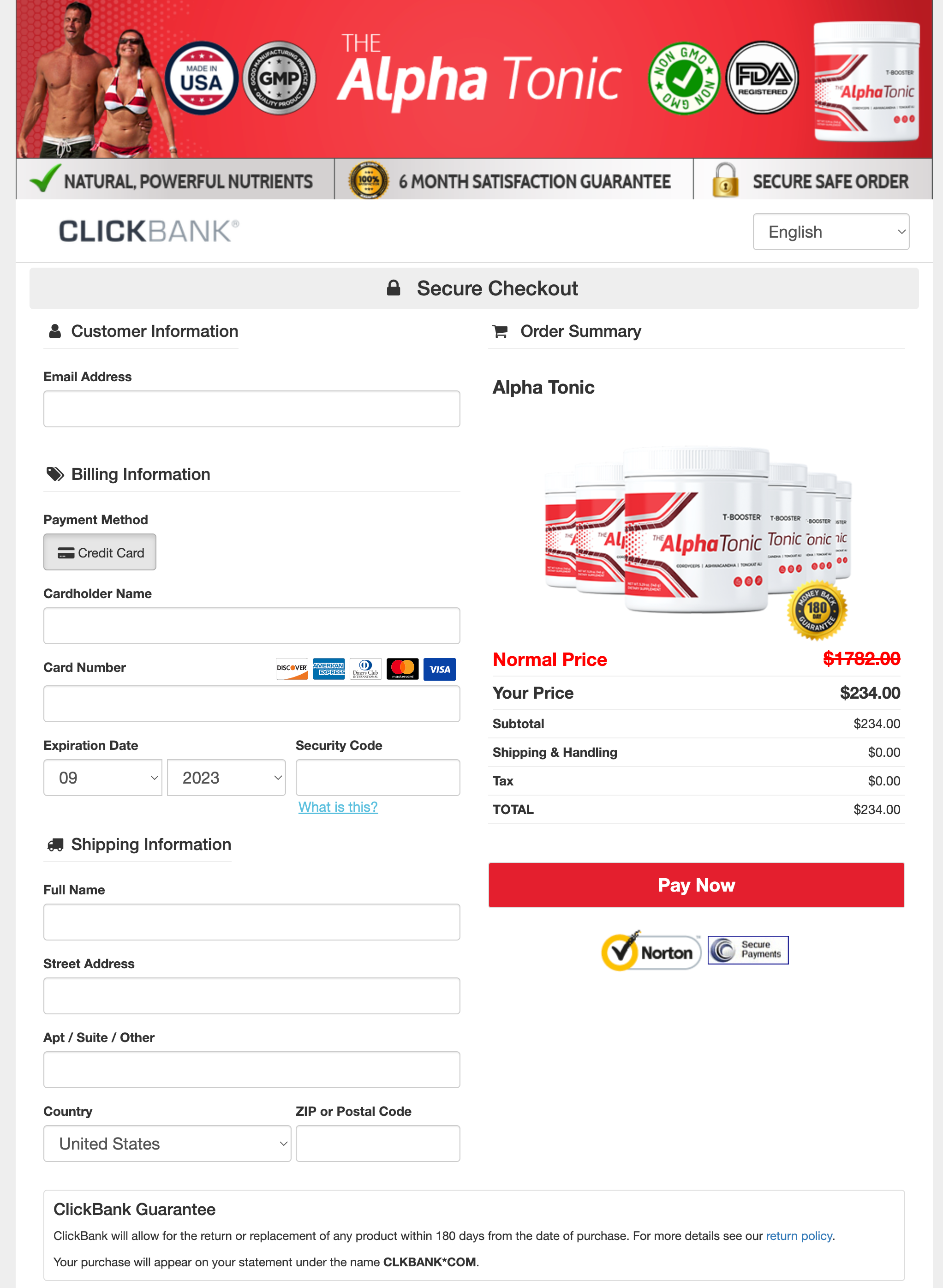 Alpha Tonic - Order Page